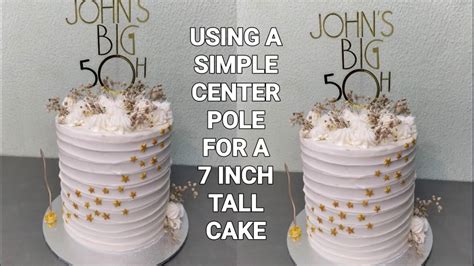 How to assemble a 7 inch wide, 7 inch tall cake using a simple bamboo ...