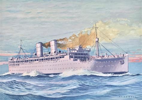 HMS Rawalpindi by William McDowell incorrectly shows her with two ...