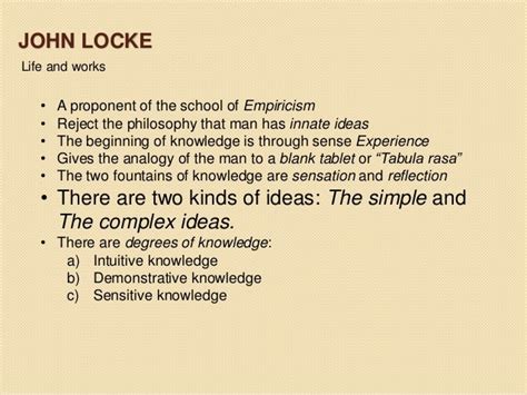 John Locke philosophy of man