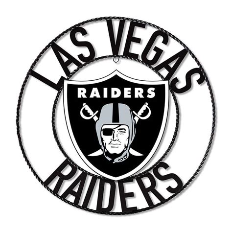 IMPERIAL Las Vegas Raiders Team Logo 24 in. Wrought Iron Decorative ...