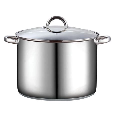 Cook N Home 16 qt. Stainless Steel Stock Pot-02527 - The Home Depot