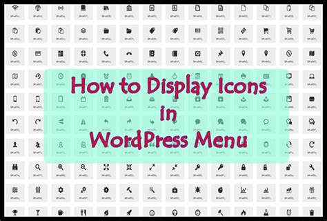 How to Display Icons in WordPress Menu