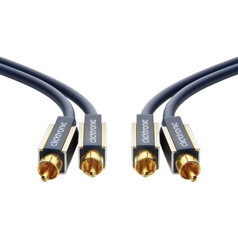 clicktronic RCA Audio/phono Cable [2x RCA plug (phono) - 2x RCA plug ...