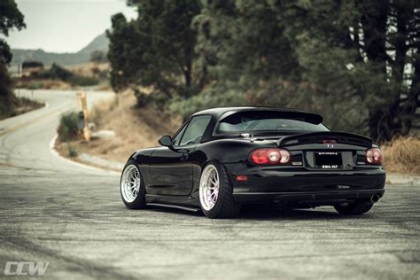 Black Mazda NB Miata MX-5 – CCW D11L Forged Wheels