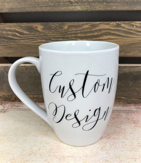 Custom Coffee Mug Vinyl Mug ASL Create Your Own Mug | Etsy