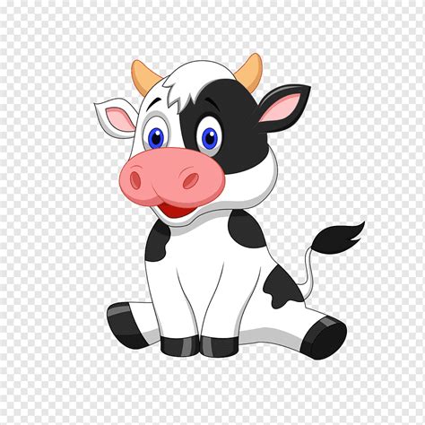 Cattle Cartoon graphy, Dairy cow, animals, vertebrate, cow Vector png ...