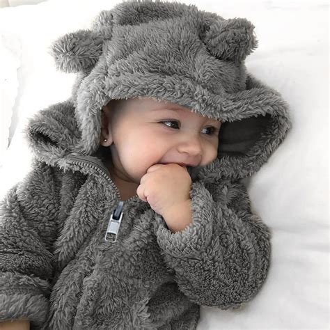 2019 Newborn baby clothes Toddler Baby Boys Girls Fur Hoodie Solid ...