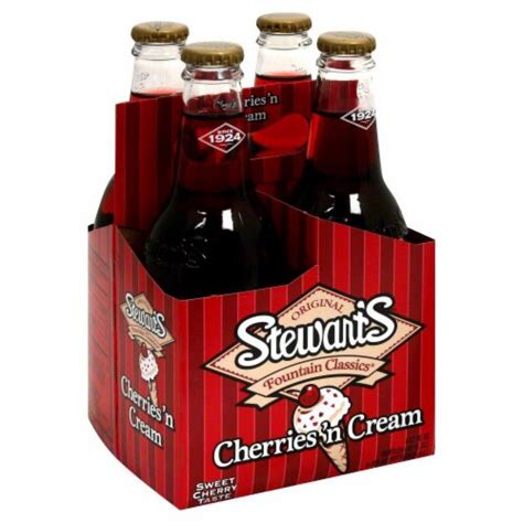 Stewart's Cherries n' Cream Soda, 4 bottles / 12 fl oz - Kroger