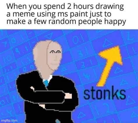 Image tagged in ms paint stonks,meme man,stonks,stonk,ms paint - Imgflip