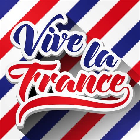 Premium Vector | Vive la france, bastille day, 14th of july, france ...