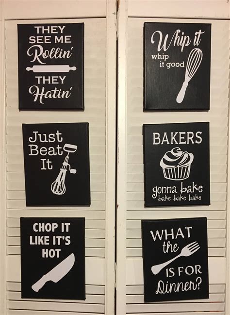 Set of 6 Funny Kitchen Signs - Etsy Australia