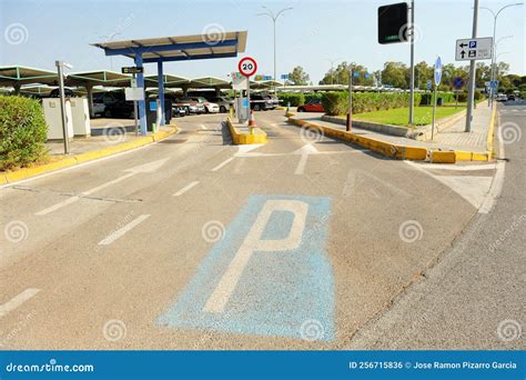 Entrance To the Car Parking of the Terminal of the Airport of Jerez De ...