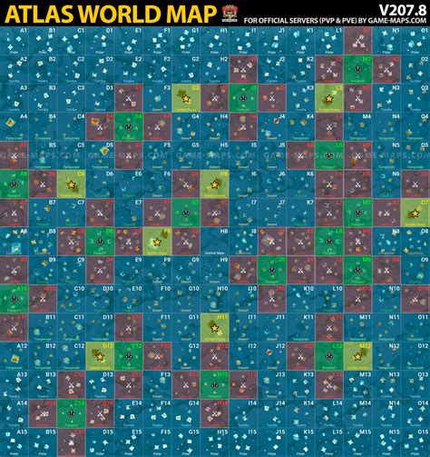 ATLAS MMO Game Map v.207.8 - Full World Map | game-maps.com