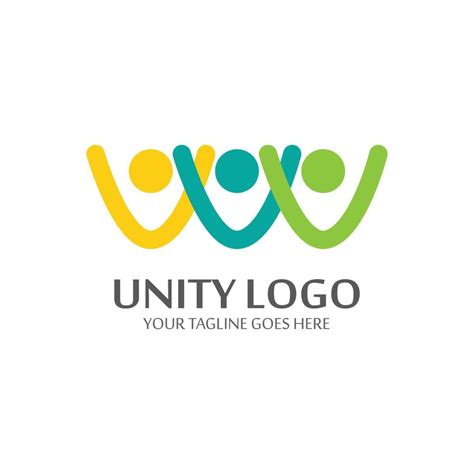 colorful unity concept logo icon vector template 5489936 Vector Art at ...