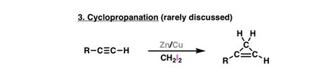 Reactions of Alkynes: Hydrogenation, Hydroboration, Cyclopropanation