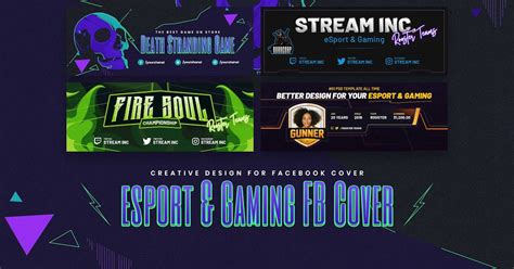 eSport & Gaming Facebook Cover PSD Template, Graphic Templates - Envato ...