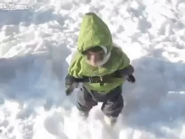 Monkey In Winter Coat Jumps In Snow GIF - Monkey Cute Funny - Discover ...