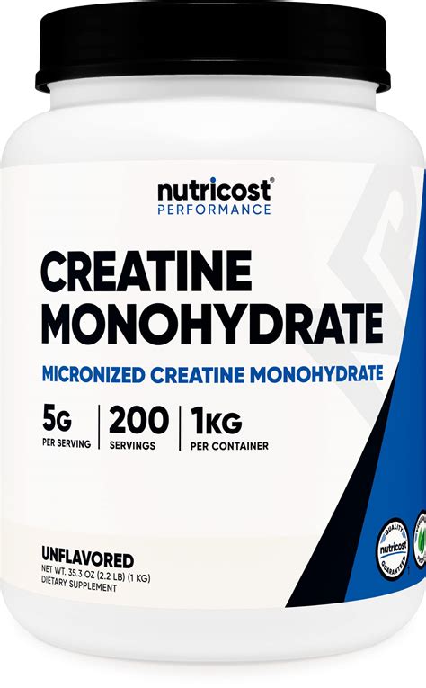 Nutricost Creatine Monohydrate Micronized Powder (1 KG) - Pure Creatine ...