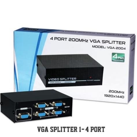 4-Port VGA Splitter 200 MHz – Mega Zone