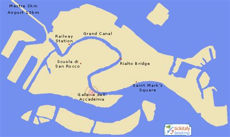 Map showing the location of the Galleria dell'Accademia, Venice, Italy