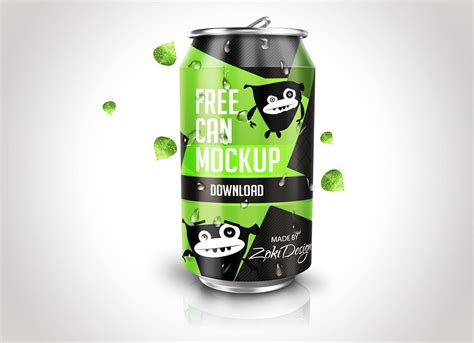 Free Soda Tin Can Mockup PSD - Good Mockups