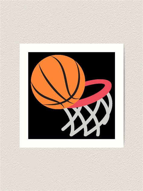 "Basketball Emoji" Art Print by ScrappyDesigns | Redbubble