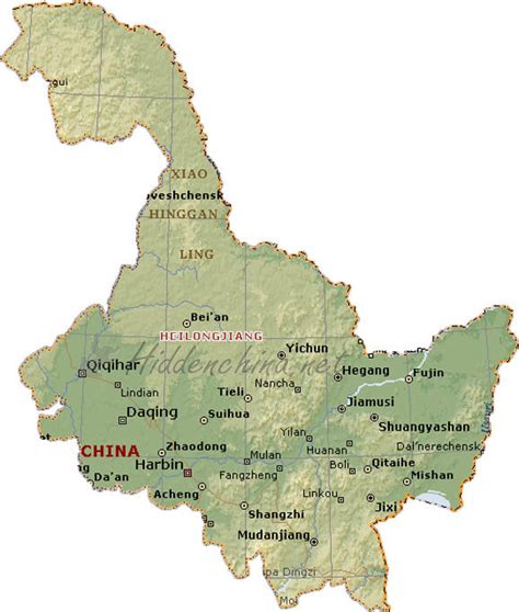 Hidden China GmbH - Map of Heilongjiang Province, China