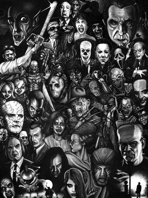 Horror Movie Collage Wallpaper