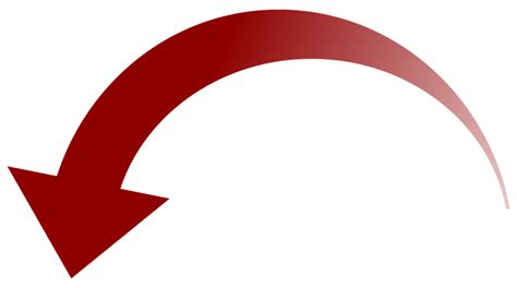 Curved Red Down Arrow transparent PNG - StickPNG