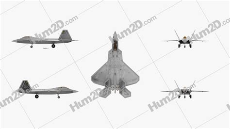 Lockheed Martin F-22 Raptor Blueprint in PNG - Download Aircraft Clip ...