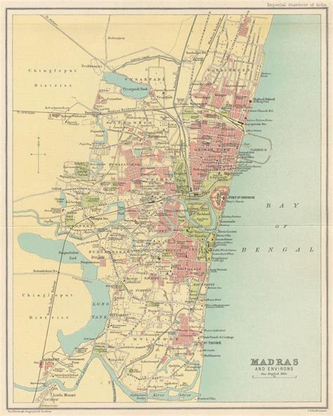 Madras map - Map of Madras (Tamil Nadu - India)