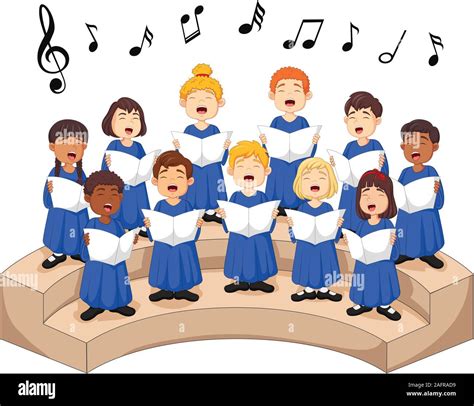 Choir girls and boys singing a song Stock Vector Image & Art - Alamy