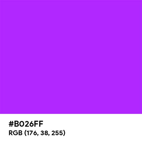 Neon Purple color hex code is #B026FF