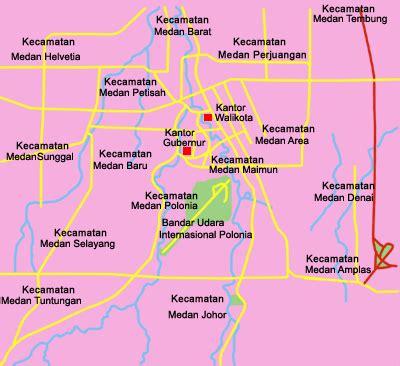 Medan Map - Indonesia