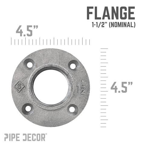 1 1/2 in. Black Floor Flange — PIPE DECOR