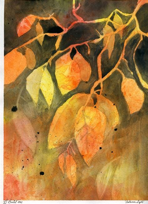 How to Paint Abstract Autumn Leaves | Autumn art, Fall watercolor, Fall ...