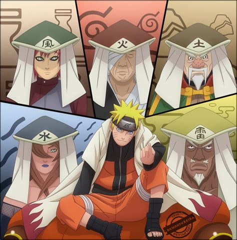 Naruto with the 5 kages by DemonFoxKira on DeviantArt