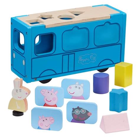 Peppa Pig Wooden School Bus - Character Toys