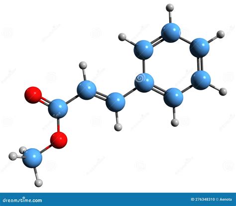 Cinnamic Acid Molecular Structure Isolated On Grey Stock Illustration ...