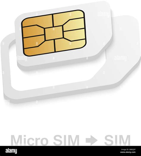 Realistic Micro to Standard SIM card adapter. Phone sim-card converter ...