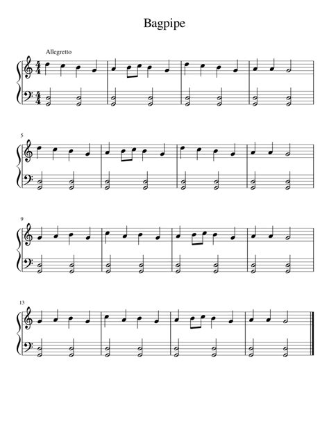 Bagpipe Sheet music for Piano (Solo) | Download and print in PDF or ...