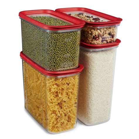 Rubbermaid Modular Plastic Canisters Premium Food Storage Containers ...