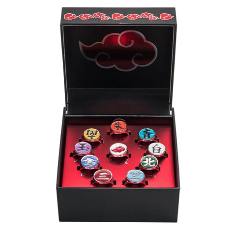 Naruto: Shippuden Akatsuki Ten Clans Rings Set