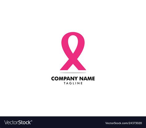 Breast cancer awareness logo design Royalty Free Vector