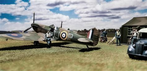 Airfix Battle of Britain diorama in 1/72 scale Hurricane and ...