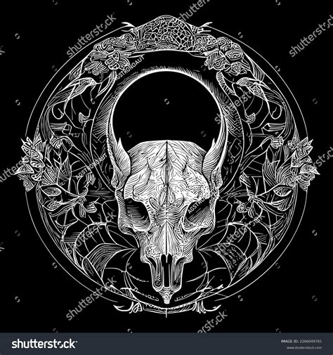 Anubis Skull Head Illustration Depicts God Stock Vector (Royalty Free ...