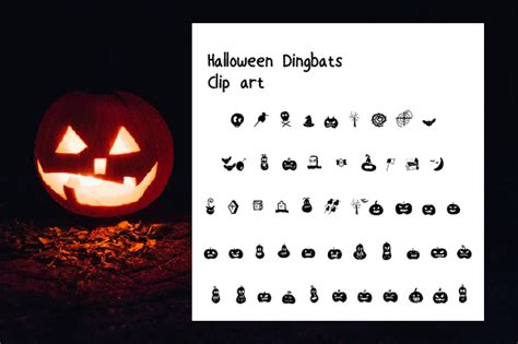 Halloween Clip Art Font - Font Canyon