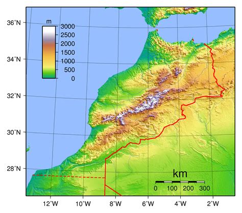 Large physical map of Morocco | Morocco | Africa | Mapsland | Maps of ...