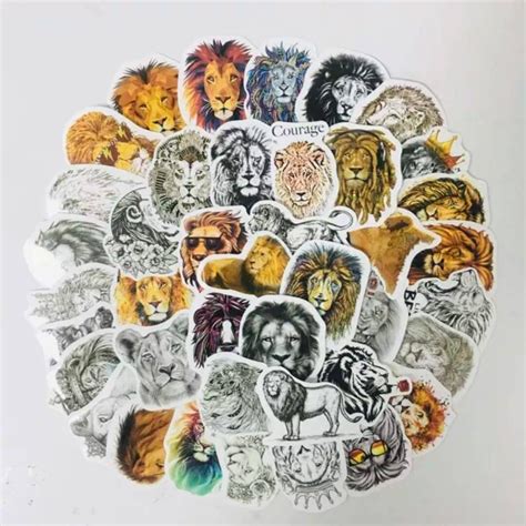 Lion Stickers 50 Pack / Hard Hat Decal / Coffee Cup Decal / Car Decal ...