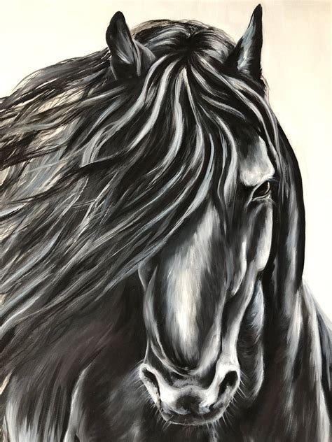 Black Horse Head Paintings